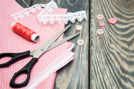Accessory of the tailor - sewing backgroundの写真素材