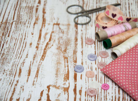 Accessory of the tailor - sewing backgroundの写真素材