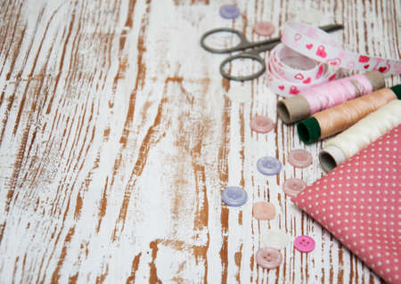 Accessory of the tailor - sewing backgroundの写真素材