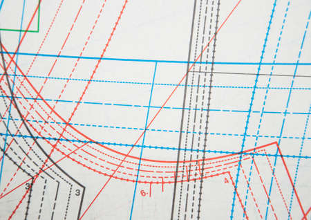 A sheet of professional clothing patterns