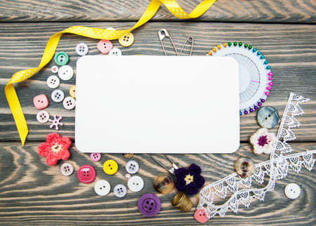 Accessory of the tailor - sewing backgroundの写真素材