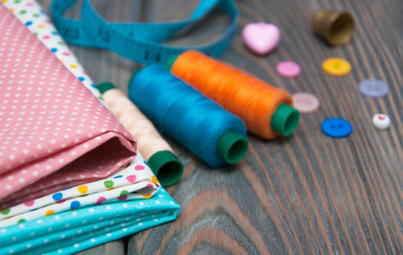 Accessory of the tailor - sewing background