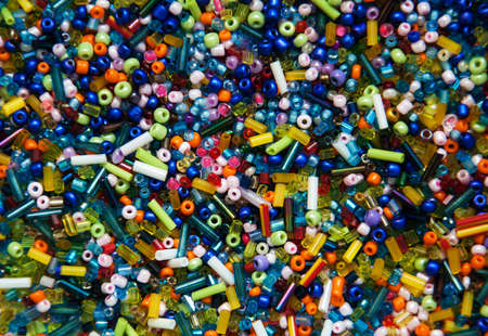 Background from colorful glass beads - beads patternの写真素材