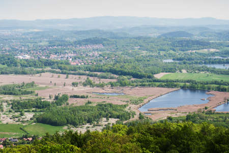 Panoramic view from the castle  Chojnik Poland - Karkonoski National Parkの写真素材