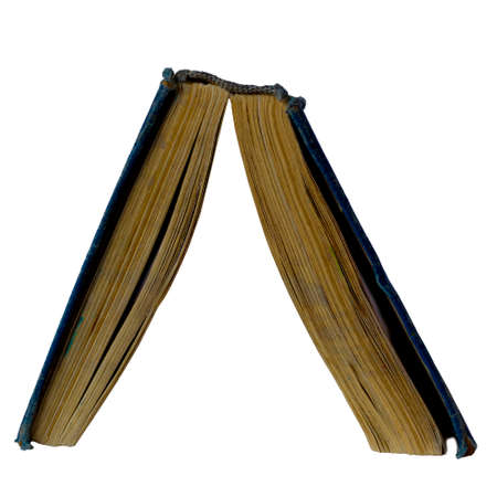 The book on a white background is revealedの写真素材