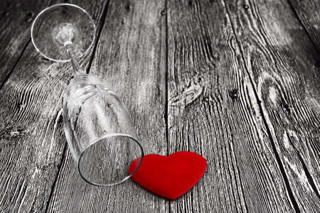 Valentine s day. Valentine's Day Celebrating. Holiday. Glasse over Background with Heart. Symbol of Love.の写真素材