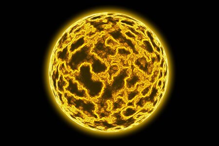 Fireball on a black backgroundの写真素材