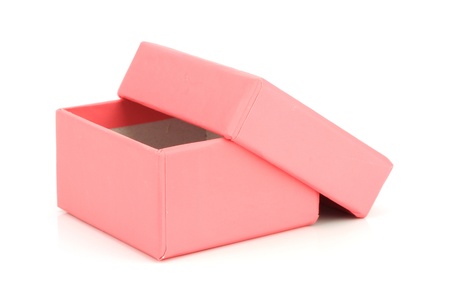Pink Gift Box On White Background
