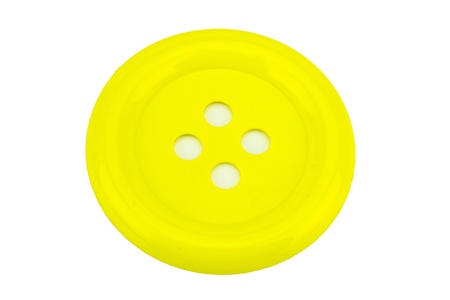 Yellow Button On White Background