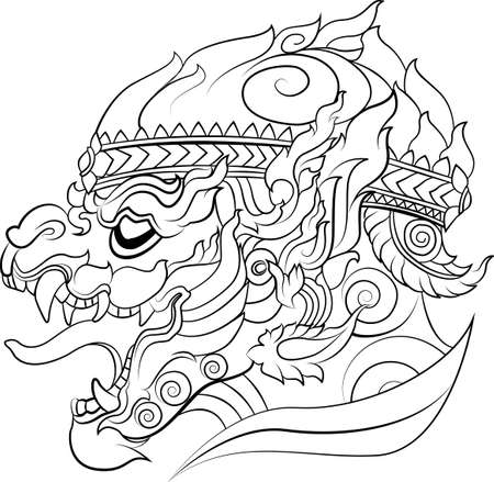 new art of Thai style that usually used for decorations or others such as tattoo のイラスト素材