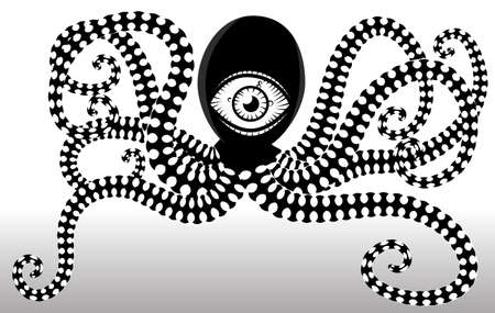 Stylized octopus illustrationのイラスト素材