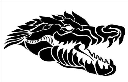 crocodile head for tattooのイラスト素材