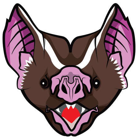 colored bat headのイラスト素材
