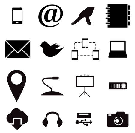 Media and communication icons vector in eps10のイラスト素材