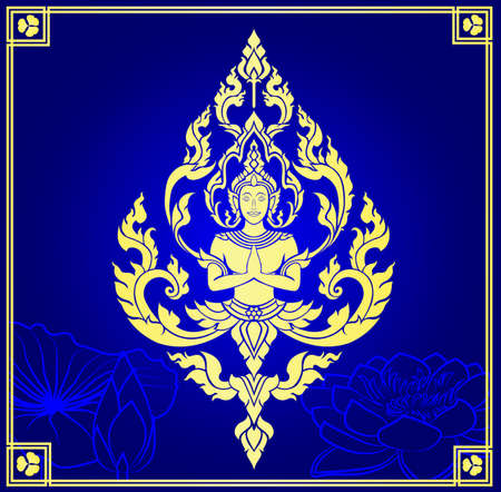 ceremony invitation poster with gold angel vectorのイラスト素材