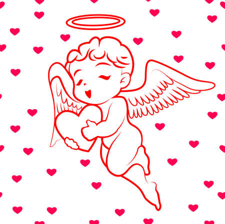 Hearts seamless pattern vectorのイラスト素材