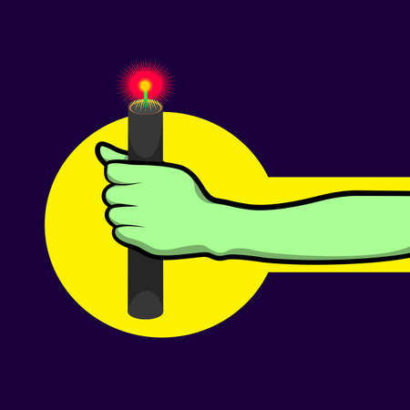giving  dynamite bomb  vectorのイラスト素材