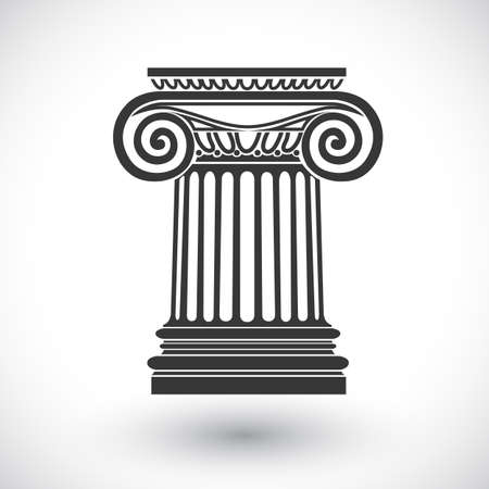 architectural background , ionic column , vector drawingのイラスト素材