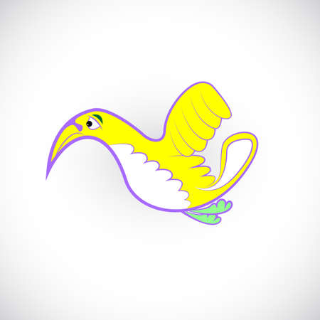 lonely bird cartoon vectorのイラスト素材