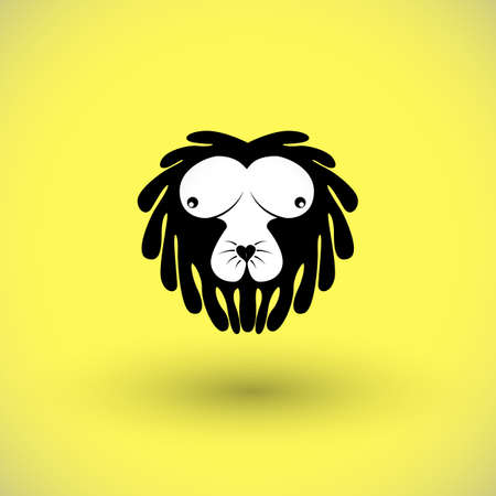 funny picture of lionのイラスト素材