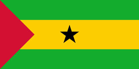 Flag of Sao Tome and Principe vectorのイラスト素材
