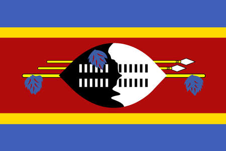 Flag of Swaziland vectorのイラスト素材