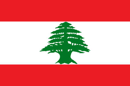 flag of lebanon vectorのイラスト素材