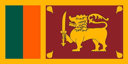 flag of  Sri lanka vectorのイラスト素材