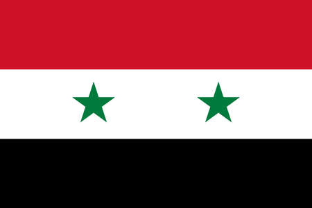 flag of  Syria vectorのイラスト素材
