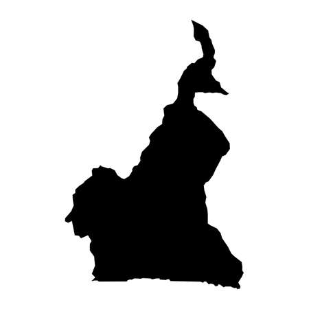 vector map of map of Cameroon with high detailsのイラスト素材