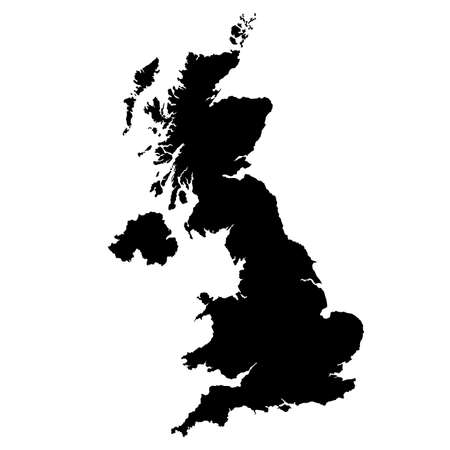 map of United Kingdom  with high detailsのイラスト素材