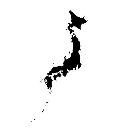 map of japan with high detailsのイラスト素材