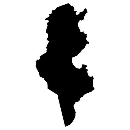 vector map of map of Tunisia with high detailsのイラスト素材