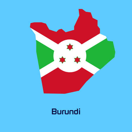 vector map of   Burundi  with flag textureのイラスト素材