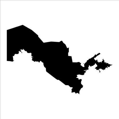 vector map of Uzbekistan with high detailsのイラスト素材