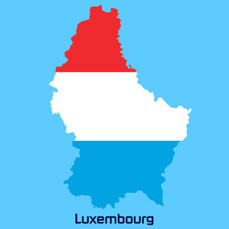 vector map of  Luxembourg  with flag textureのイラスト素材