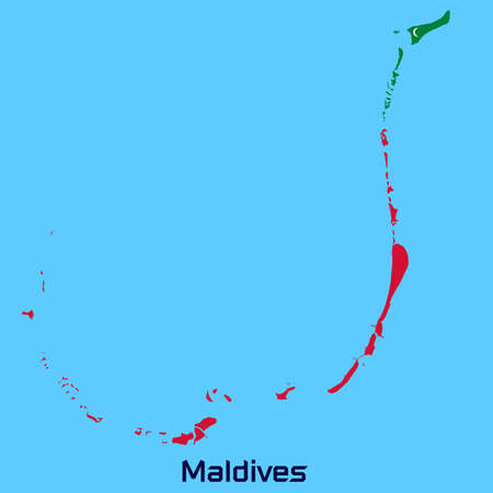 vector map of  maldives  with flag textureのイラスト素材