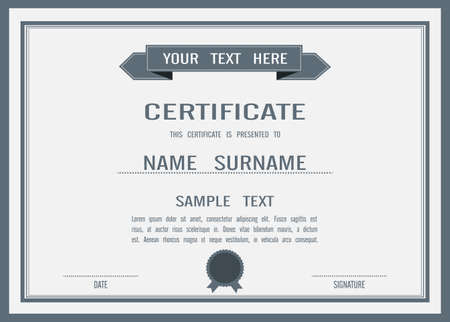 Simple Vector certificate templateのイラスト素材