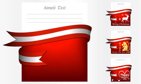Austria 's greeting card in big 3 festivals and their template vectors in eps10のイラスト素材