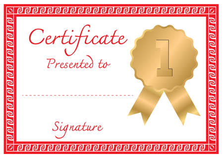 Classical vector certificate templateのイラスト素材