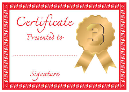 Classical vector certificate templateのイラスト素材