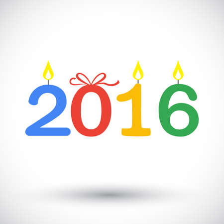2016 happy new year symbol in eps10のイラスト素材