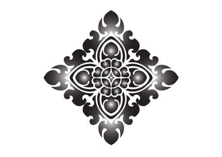 floral pattern on White backgroundのイラスト素材