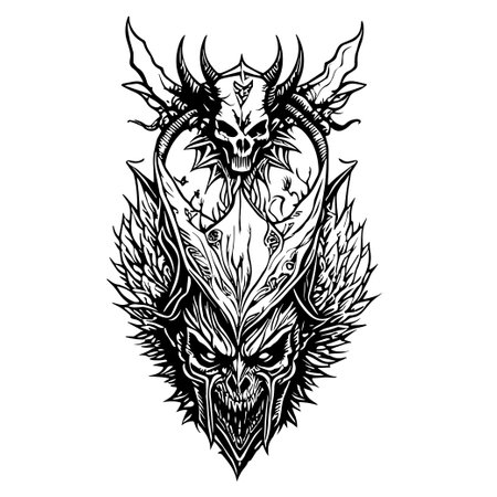 The art vector for tattoo or sticker created by Esancaiのイラスト素材