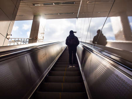 escalator to skyの写真素材