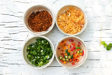 Seasoning on the tableの写真素材