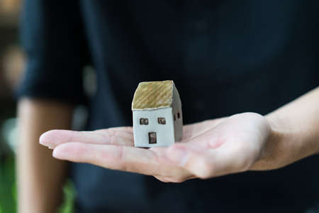 model house in handの写真素材