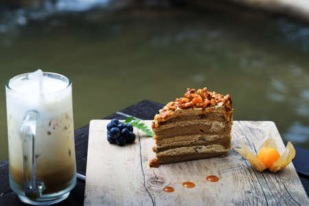 green tea cakeの写真素材