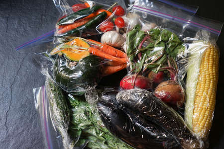 vegetable in plastic bag 