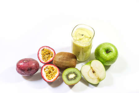 fresh fruit smoothyの写真素材